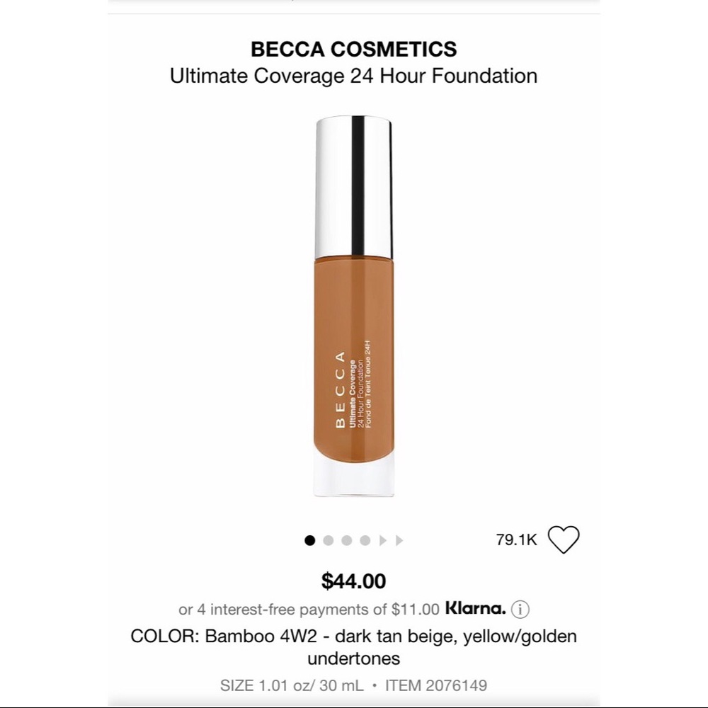 BECCA Cosmetics - Ultimate Coverage Foundation